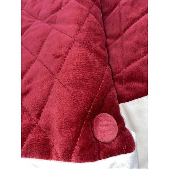 Pottery Barn Velvet Tree Skirt Christmas Quilted Monogram The Myers 60 inches - Picture 12 of 16